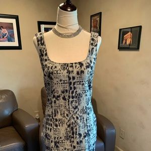 Nicole Miller sexy blue silver tone dress. Size 4